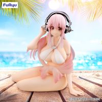 Super Sonico Noodle Stopper Figure - White Bikini